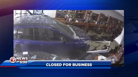 Surveillance video shows car crashing into Hialeah beauty salon