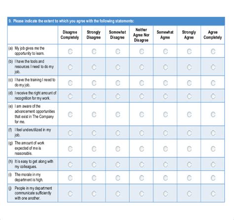 Survey Template Excel For Your Needs