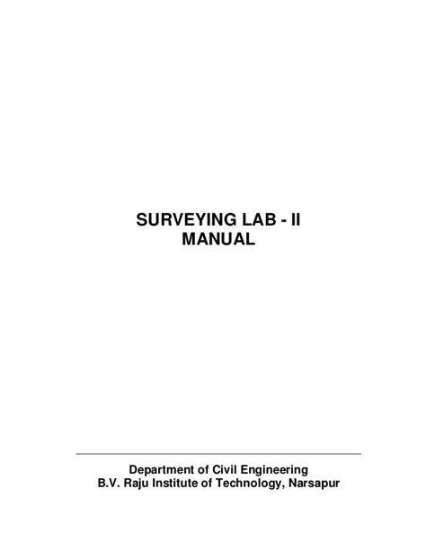 Survey lab 1 manual in civil engg. - Daniels and worthingham manual muscle testing scale.