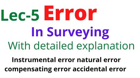 Surveying Errors - Types of Errors in Surveying - Civil …