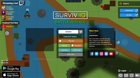 Surviv.io failed joining game. Surviv.io Mobile is surviv.io on mobile. On April 6th, 2018, in the "Survivrs mobilize!" update, Surviv.io was able to be played on mobile web browsers such as Chrome and Safari. Playing on mobile is usually much harder than on a computer, especially when it comes to aiming, mainly due to the limited control scheme. On October 4th, in the … 