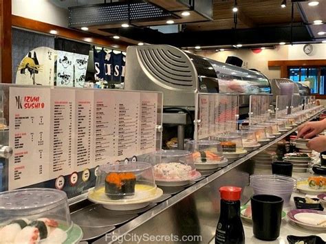 Sushi conveyor belt san francisco. 1 . Nami Japanese Cuisine. “The food is excellent as well. The conveyor belt sushi rolls right next to the booth seating, so...” more. 2 . Yoshino Japanese Restaurant. “Just pretty ok. Service is kind of weird at the sushi bar, they … 