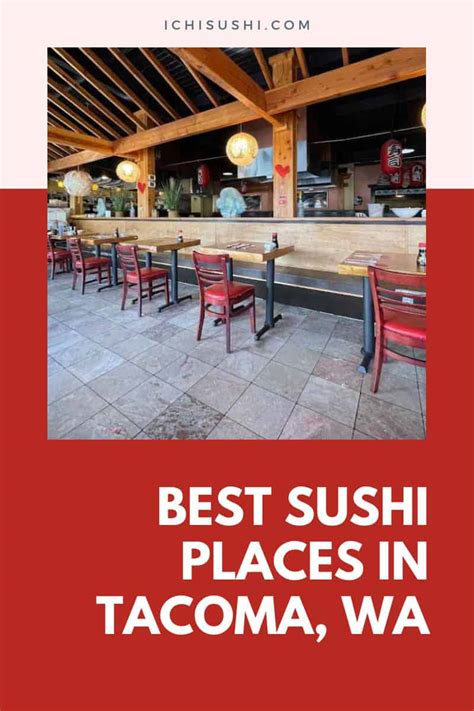 Sushi tacoma. 20 reviews #121 of 407 Restaurants in Tacoma $$ - $$$ Japanese Sushi Asian. 5051 Main St, Tacoma, WA Point Ruston, Tacoma, WA 98407-3150 +1 253-301-4512 Website. 