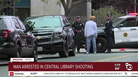 Suspect arrested in deadly shooting outside Central Library