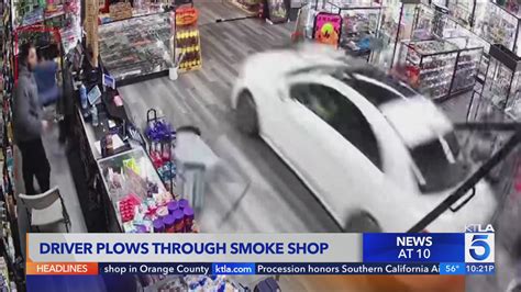 Suspected DUI driver plows through smoke shop in Orange County