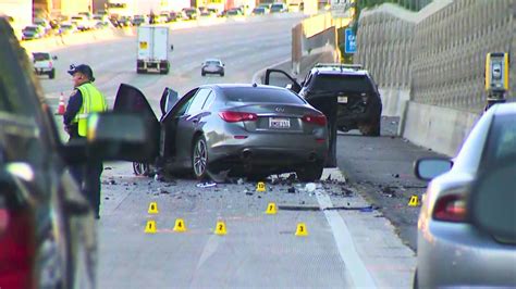 Suspected DUI driver slams into police officers on L.A. freeway; 2 hurt