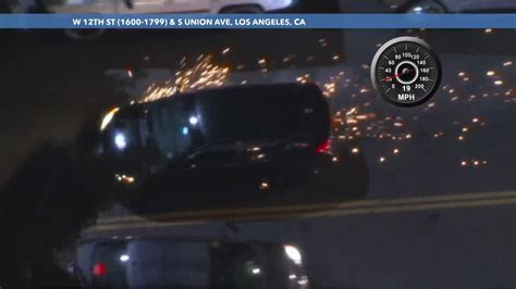 Suspected armed and dangerous driver, 4 passengers arrested after wild pursuit in Los Angeles