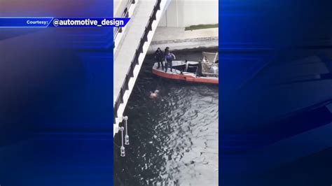 Suspected arsonist arrested after jumping into Miami River