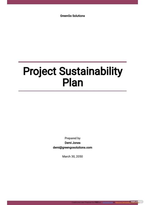 Sustainability plan for grant example. Our sustainability plan shows both how our work directly delivers social and environmental benefits (for example protecting drinking water from mining pollution) and how we challenge ourselves to ... 