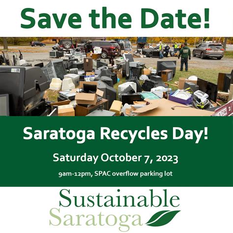 Sustainable Saratoga announces 7th annual Saratoga Recycles Day