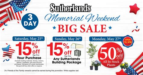 Sutherlands Annual Memorial Day Sale! - Facebook