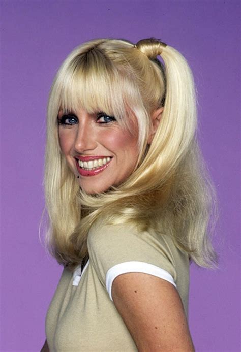 Suzanne Somers. Suzanne Somers's career began in the late 1960s. You might remember her in the 1973 film American Graffiti as the mysterious and beautiful blond in the T-Bird. Somers played small roles in television series like The Rockford Files, Lotsa Luck, and One Day at a Time.. 