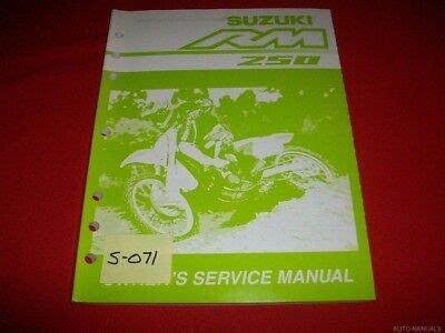 Suzuki 1987 rm250 rm 250 original owners manual. - Us army pathfinder school study guide.