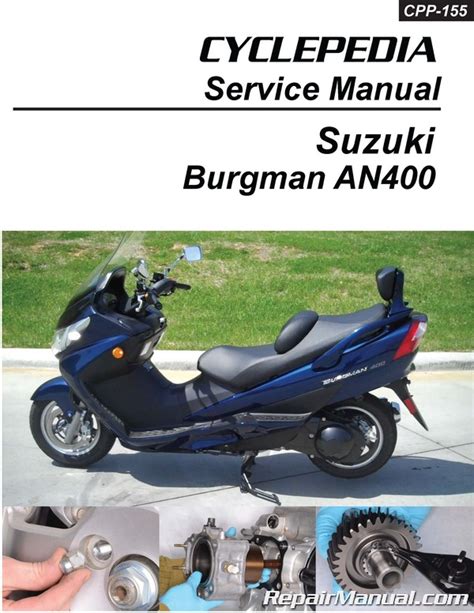 Suzuki an400 burgman full service repair manual 2007 2009. - Textanleitung, die die leere berührt text guide touching the void.