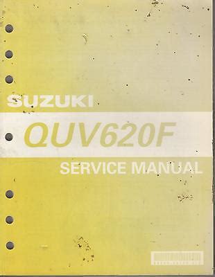 Suzuki atv service manual for model quv620f. - Haynes repair manual 05 nissan sentra.