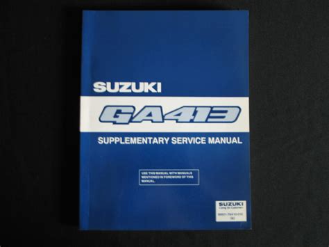Suzuki carry ga413 reparaturanleitung fabrik service. - Messung 4000 plc software programming manual.