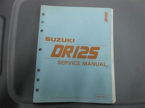 Suzuki dr125 dr 125 service manual 9950041082 03e. - Mas vo 50 radial arm drill manual.