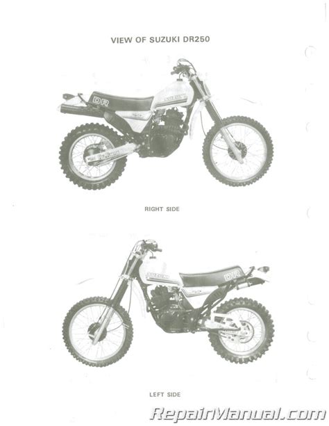 Suzuki dr250 dr 250 sp250 1982 1985 service repair manual. - The mechanics manual by oliver byrne.