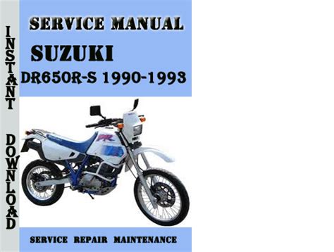 Suzuki dr650r s 1990 1993 service repair manual. - Handbuch zur dynamik- und steuerungslösung für roboter.
