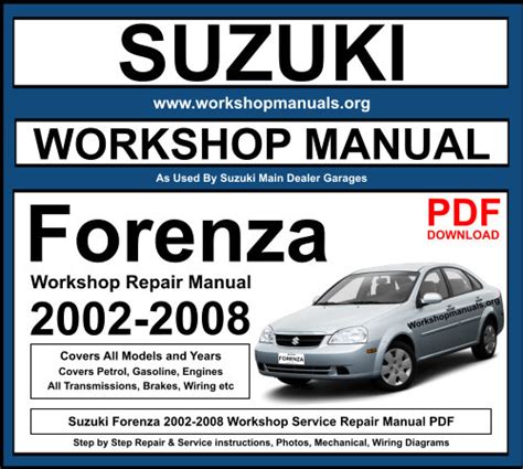 Suzuki forenza 2002 2008 workshop service repair manual. - 100 amp manual transfer switch reviews.