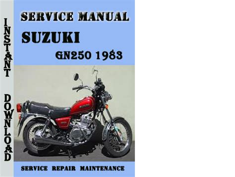 Suzuki gn250 werkstatt reparaturanleitung ab 1983. - Download immediato manuale officina riparazioni servizio fuoribordo yamaha f100b f100c.