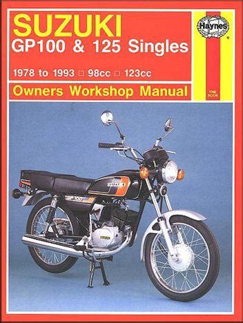 Suzuki gp100 and 125 singles 1978 89 owners workshop manual. - General electric 18 quart roaster oven manual.