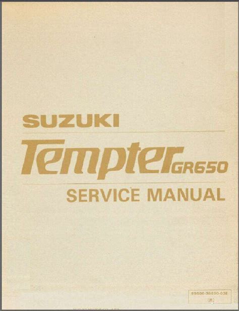 Suzuki gr650 gr650x service repair manual. - Takeuchi bagger teile katalog anleitung tb145.