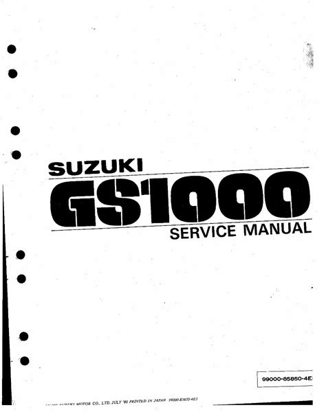 Suzuki gs1000 gs1000e workshop repair manual download 80 86. - Manuali di servizio pompe a turbina verticali per ravvivatore ingersoll.