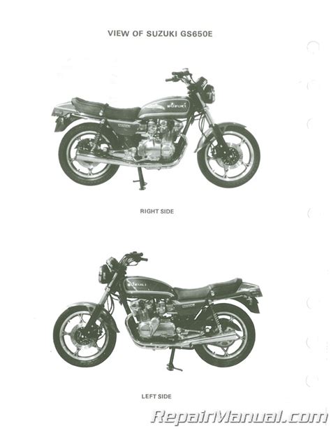 Suzuki gs650e motorcycle service repair manual 1981 1982 1983. - 1982 yamaha xj750 seca manuale di servizio.