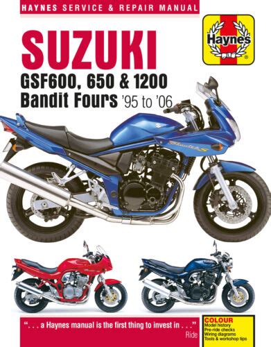 Suzuki gsf600 650 1200 bandit fours 95 to 06 haynes service repair manual. - User manual for android 23 tablet.