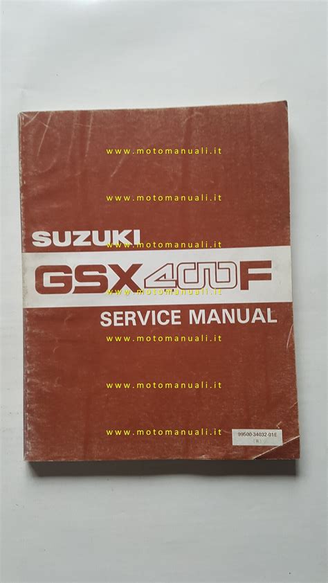Suzuki gsx 400 f manuale di servizio. - El libro en línea del castillo de cristal.