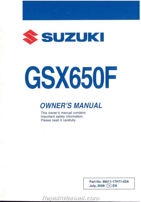 Suzuki gsx 650 f service manual. - Manuale di servizio mercury mariner 40 sea pro 2 cilindri.