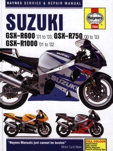 Suzuki gsx r600 01 to 03 gsx r750 00 to 03 gsx r1000 01 to 02 haynes service repair manual. - Canon b115 b120 b122 und b140 faxgerät service handbuch.