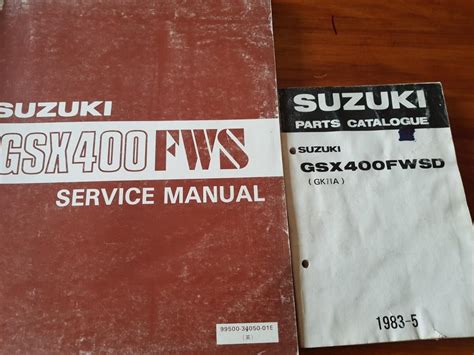 Suzuki gsx400fws 1983 1984 motorcycle repair manual. - The guy book an owner s manual.