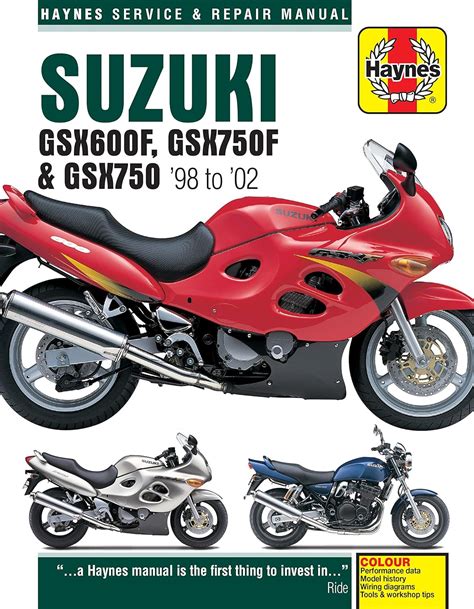 Suzuki gsx600 gsx750f 98 02 haynes repair manual. - 2015 electric ez go txt service manual.