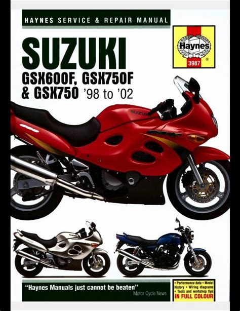 Suzuki gsx600f gsx750f gsx750 1998 2002 service manual repair manual. - Familienbuch der katholischen pfarrgemeinde gottlob im banat.