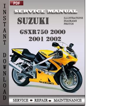 Suzuki gsxr750 2000 2001 2002 download del manuale di officina. - La reponse sincere et sans replique.
