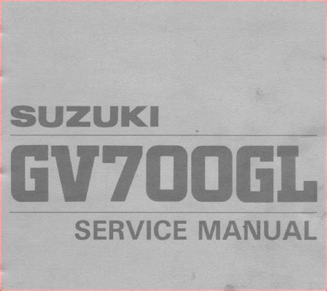 Suzuki gv700 gv700gl madura workshop repair manual. - Applied partial differential equations solutions manual.