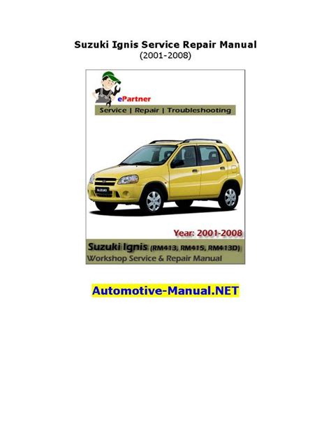 Suzuki ignis wagon service repair manual 2001 2008. - Best shops - perfumeries - 2 tomos.