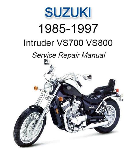 Suzuki intruder vs700 vs800 1985 1997 repair service manual. - Zo'n beetje wat ik voel ....