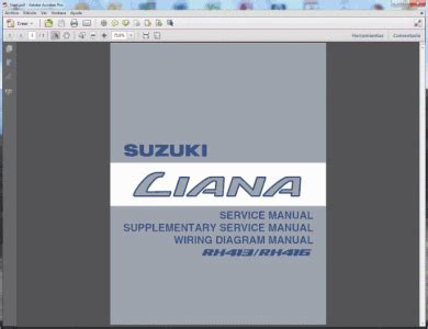 Suzuki liana komplette werkstatt service reparaturanleitung 2001 2002 2003 2004 2005 2006 2007. - Land rover freelander 1998 2000 workshop manual k ser 1 8 petrol l ser 2 0 diesel.
