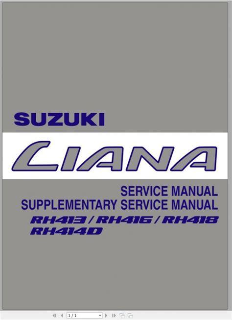 Suzuki liana rh413 rh416 rh418 rh414d service manual. - Notice explicative de la carte géologique de la république du congo brazzaville au 1/500 000.