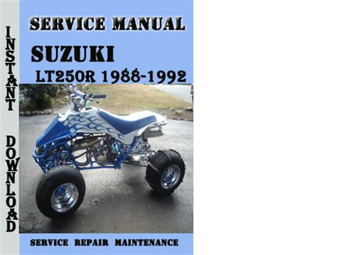 Suzuki lt250r lt 250r 1988 1992 repair service manual. - Download handbook food demand sustainability security.