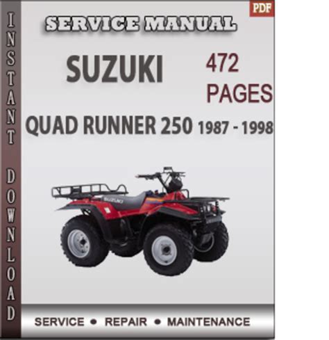 Suzuki quad runner 250 1987 1998 factory service repair manual. - Einschränkung des vertrauensgrundsatzes bei typischen verkehrswidrigkeiten.