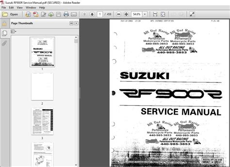 Suzuki rf 900r rf900r diy service handbuch reparatur wartung handbuch jetzt 23 mb. - Compte rendu d'exécution du plan (exercice 1980).
