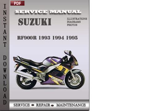 Suzuki rf900r rf 900r 1993 1998 workshop service manual. - Formnichtige schenkung unter lebenden und postmortale bankvollmacht.