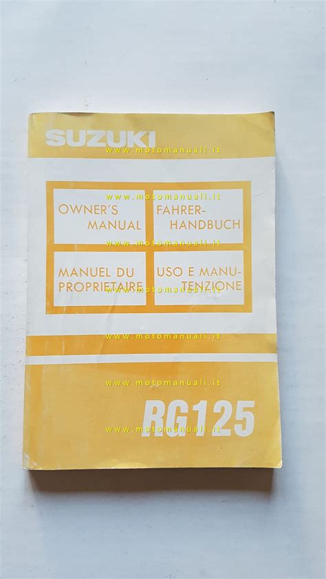 Suzuki rg 125 manuale di servizio. - Tedesco per cantanti un libro di testo di dizione e fonetica libro della seconda edizione e cd rom.
