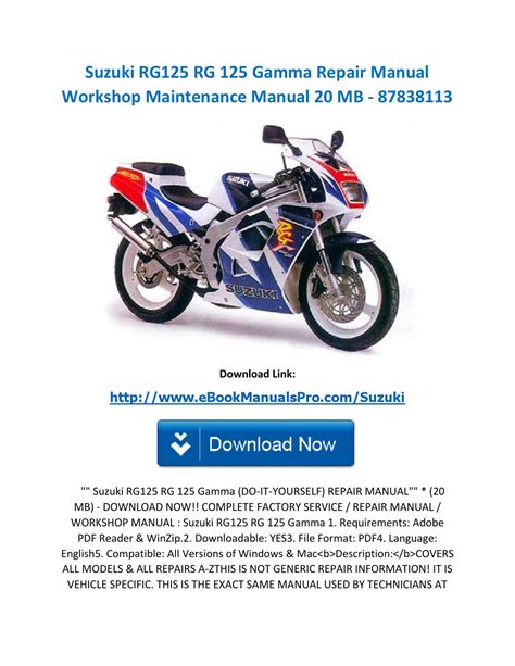 Suzuki rg125 rg 125 gamma service repair workshop manual. - Suzuki swift glx 1 0 manual.