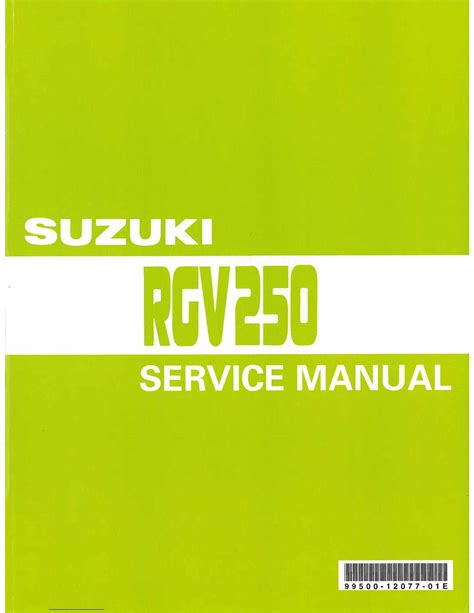 Suzuki rgv250 service reparaturanleitung 90 96. - Montage et usinage de n1 examens antérieurs.