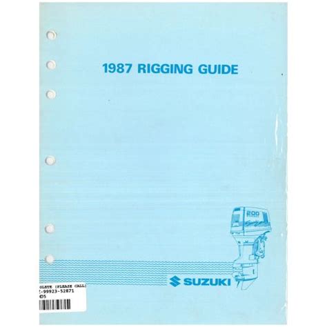 Suzuki rigging guide.  1987 Various Models.  Take a few minutes to browse through this...